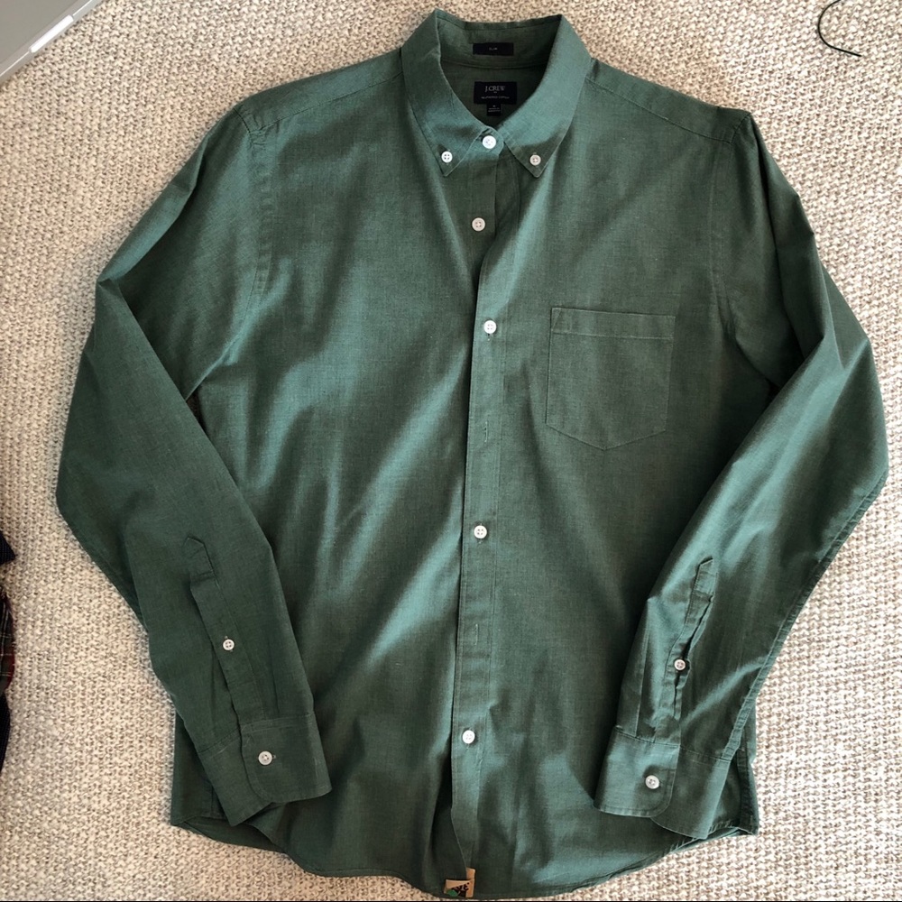 J. Crew | Men’s green dress shirt
